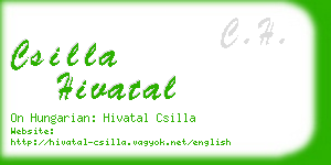 csilla hivatal business card